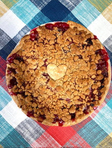 6 and 9 inch Crumble Pies from Grand Traverse Pie Company offered by Tillie's Tafel in Petoskey